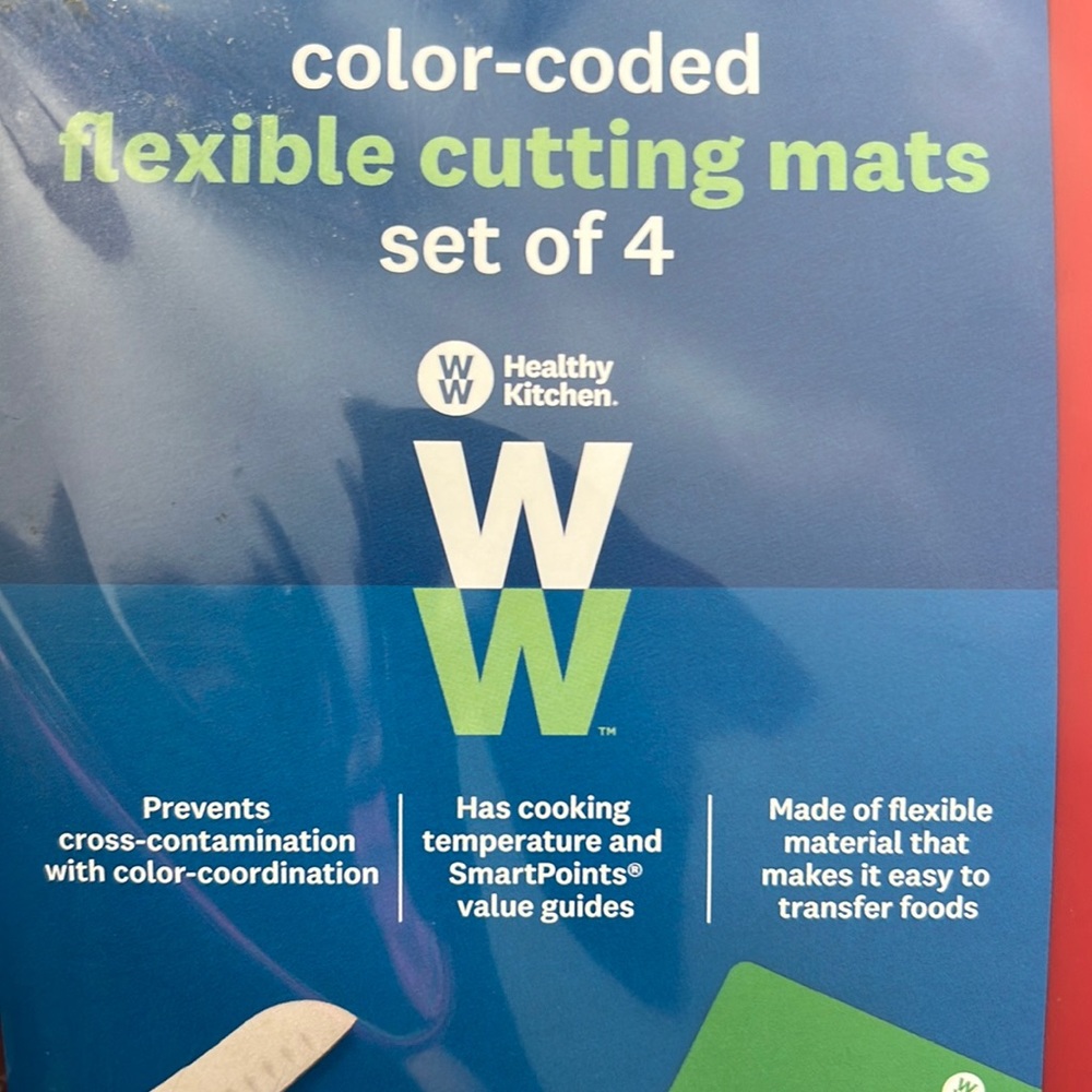 New WW Healthy Kitchen: Color-coded Flexible Cutting Mats (Set of 4)👩‍🍳